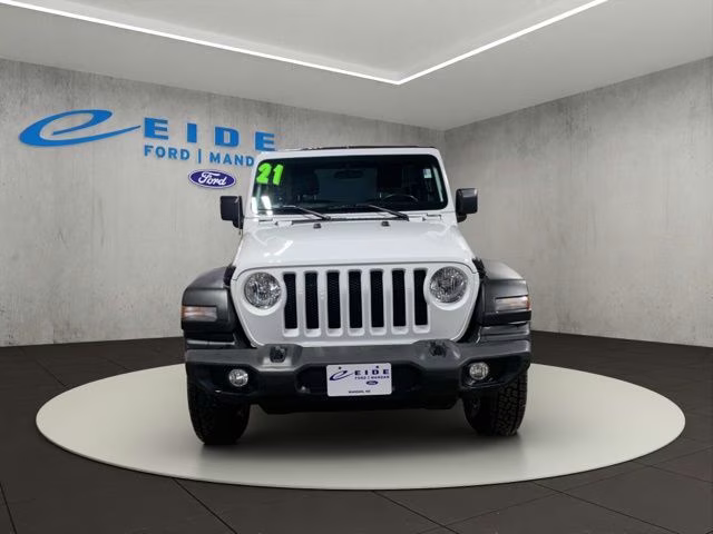 2021 Bright White Clearcoat Jeep Wrangler Unlimited Sport S 4X4 SUV