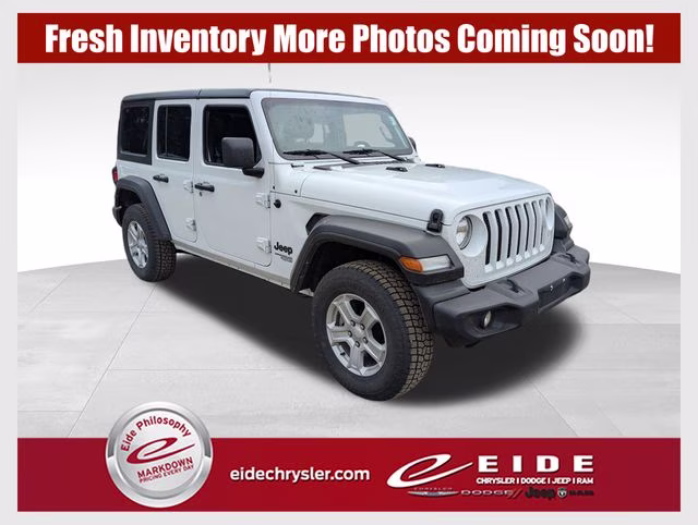 2021 Bright White Clearcoat Jeep Wrangler Unlimited Sport S 4X4 SUV