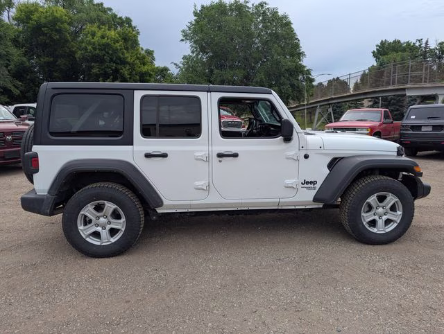 2021 Bright White Clearcoat Jeep Wrangler Unlimited Sport S 4X4 SUV