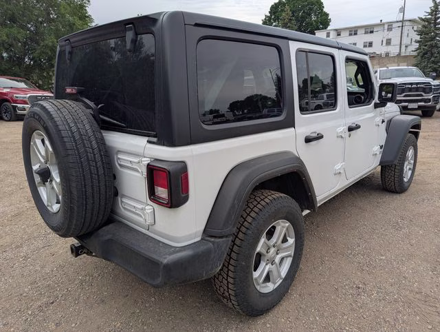 2021 Bright White Clearcoat Jeep Wrangler Unlimited Sport S 4X4 SUV