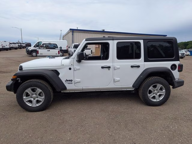2021 Bright White Clearcoat Jeep Wrangler Unlimited Sport S 4X4 SUV