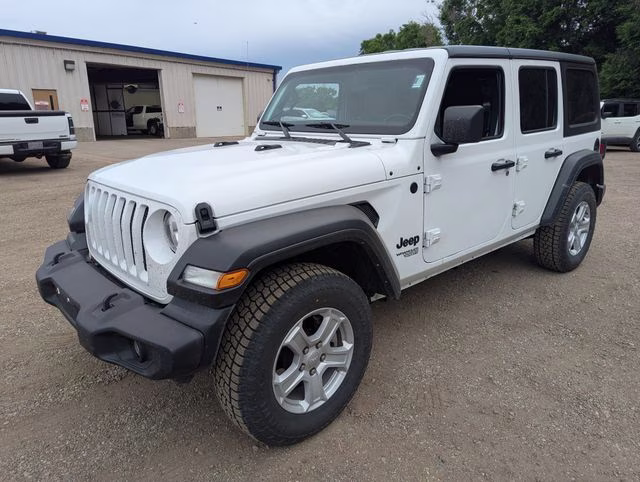 2021 Bright White Clearcoat Jeep Wrangler Unlimited Sport S 4X4 SUV