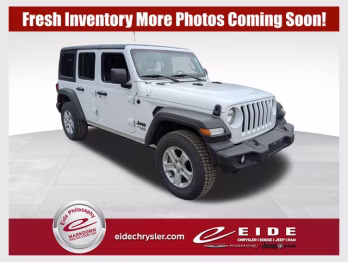 2021 Bright White Clearcoat Jeep Wrangler Unlimited Sport S 4X4 SUV