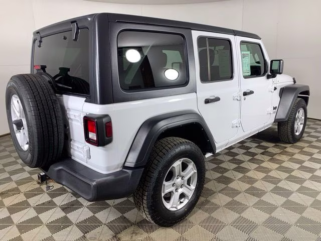 2021 Bright White Clearcoat Jeep Wrangler Unlimited Sport S 4X4 SUV