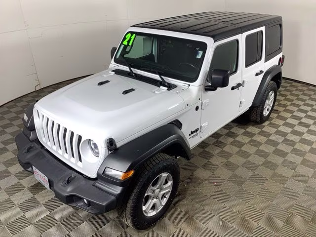 2021 Bright White Clearcoat Jeep Wrangler Unlimited Sport S 4X4 SUV