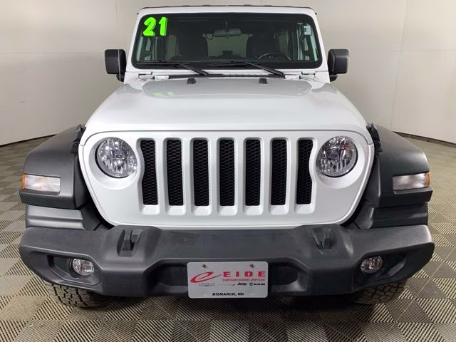 2021 Bright White Clearcoat Jeep Wrangler Unlimited Sport S 4X4 SUV
