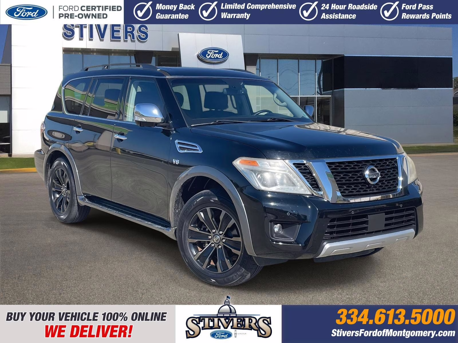2017 Super Black Nissan Armada Platinum 4X4 SUV