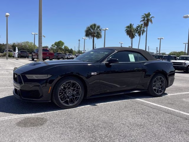 2025 Shadow Black Ford Mustang GT Premium RWD Convertible