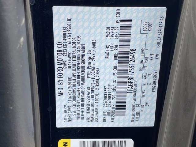 2025 Shadow Black Ford Mustang GT Premium RWD Convertible