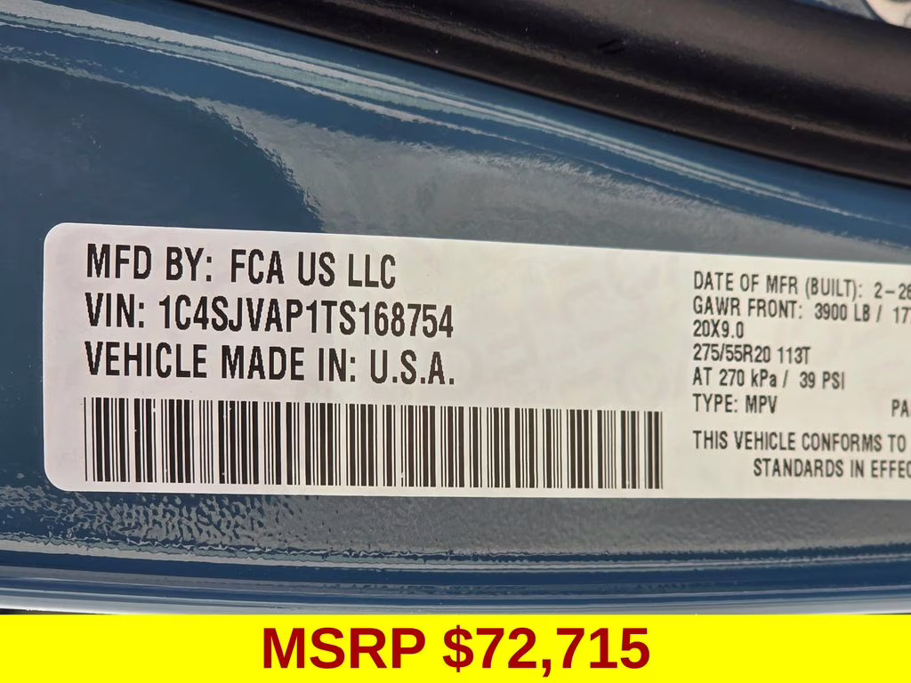 2026 Steel Blue Jeep Grand Wagoneer 4X4 SUV