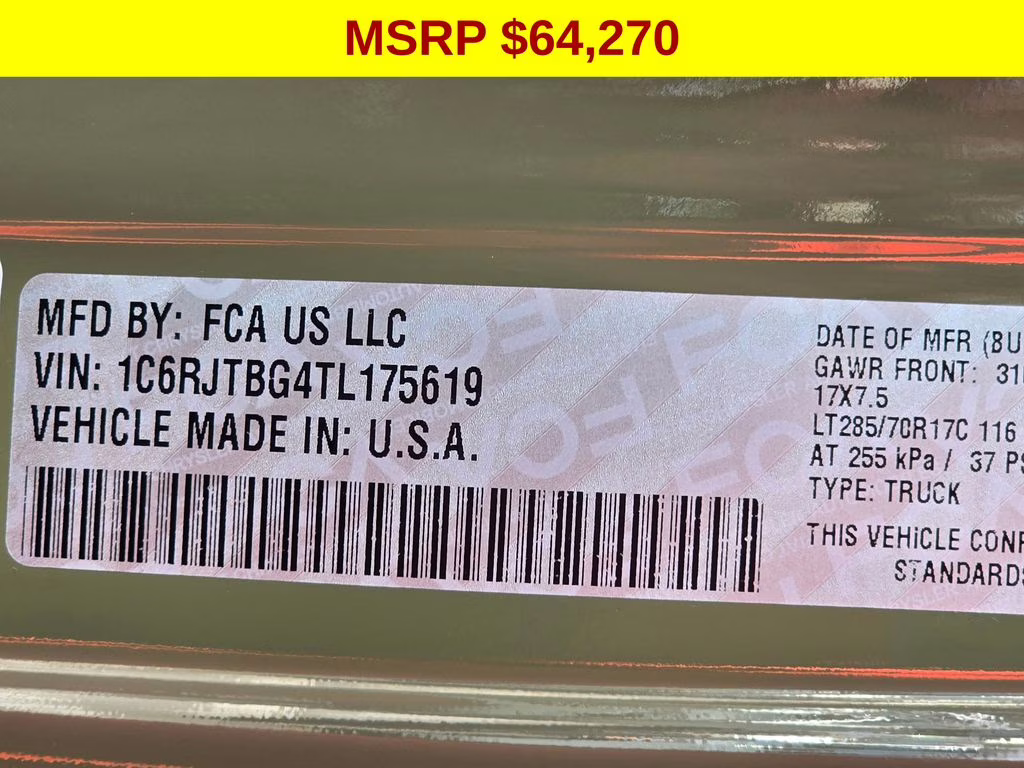 2026 41 Jeep Gladiator Rubicon 4X4 Truck