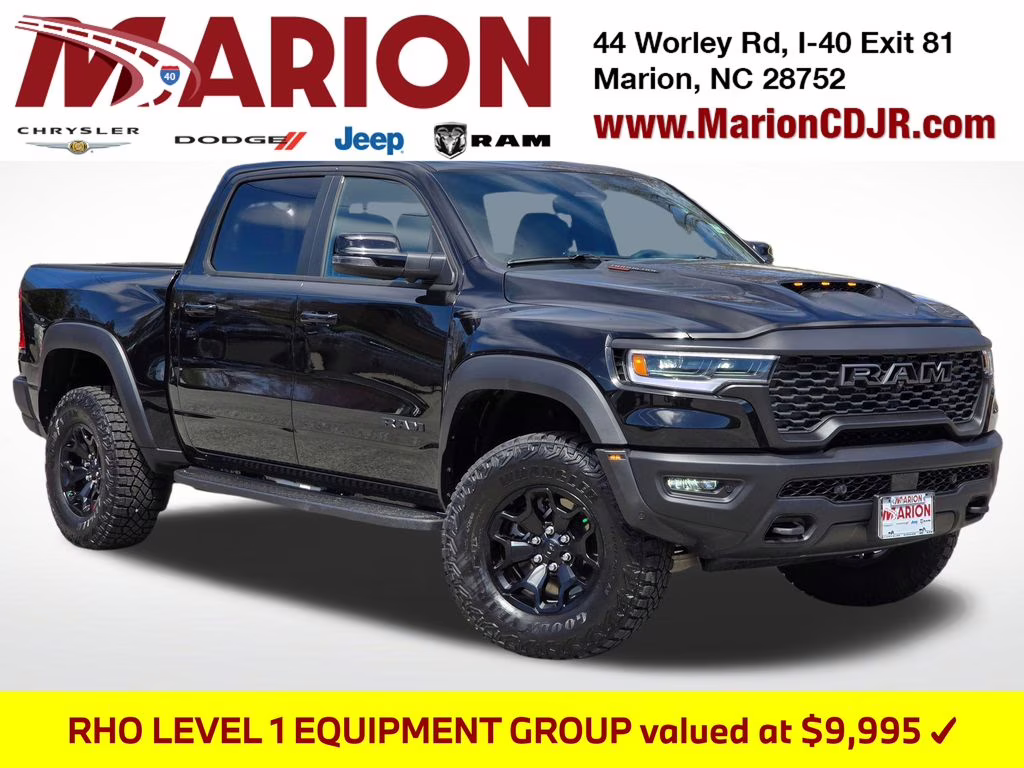 2026 Diamond Black Crystal Pearlcoat Ram 1500 RHO 4X4 Truck