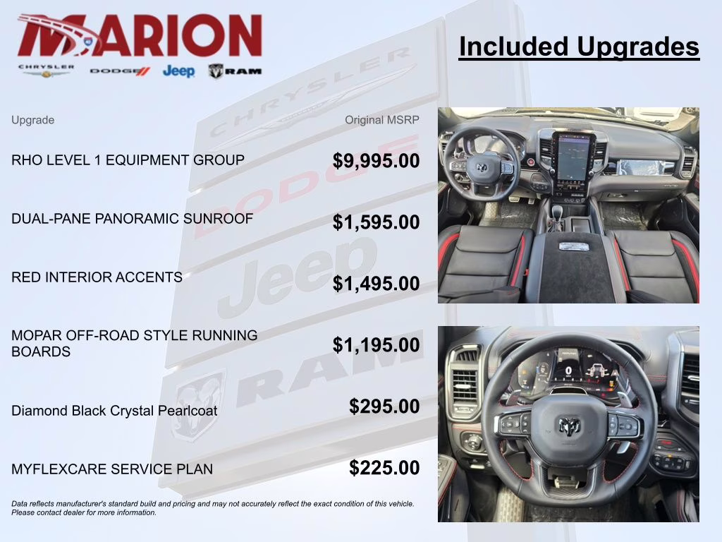 2026 Diamond Black Crystal Pearlcoat Ram 1500 RHO 4X4 Truck