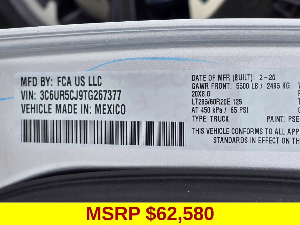 2026 Silver Zynith Ram 2500 Tradesman 4X4 Truck