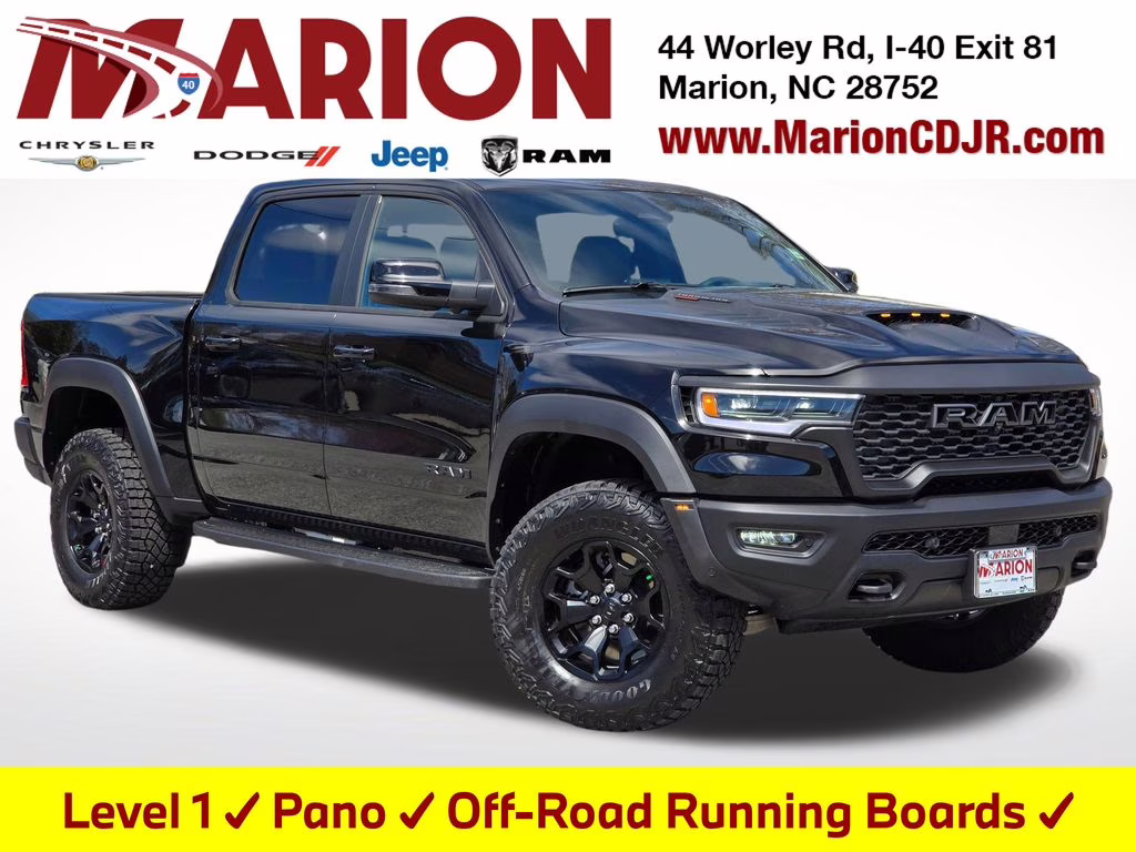 2026 Diamond Black Crystal Pearlcoat Ram 1500 RHO 4X4 Truck