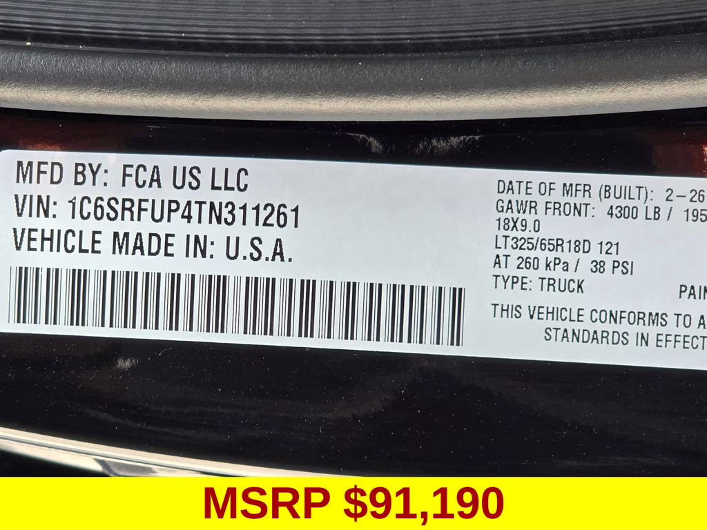 2026 Diamond Black Crystal Pearlcoat Ram 1500 RHO 4X4 Truck