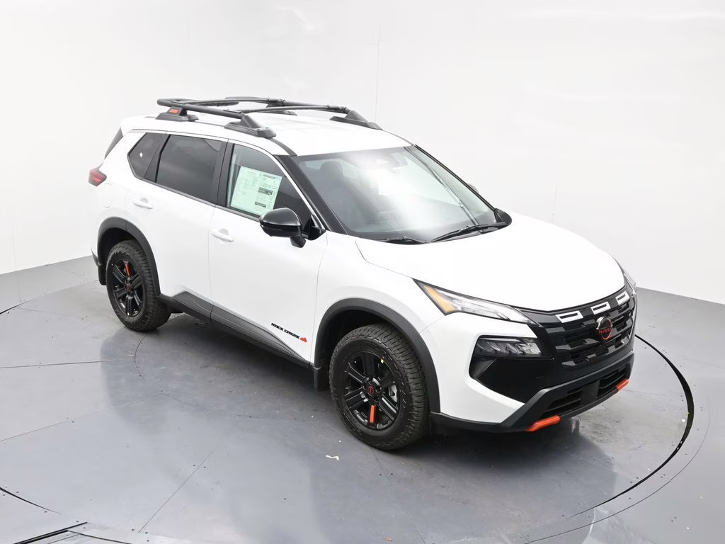 2026 Everest White Pearl Tricoat Nissan Rogue Rock Creek AWD SUV