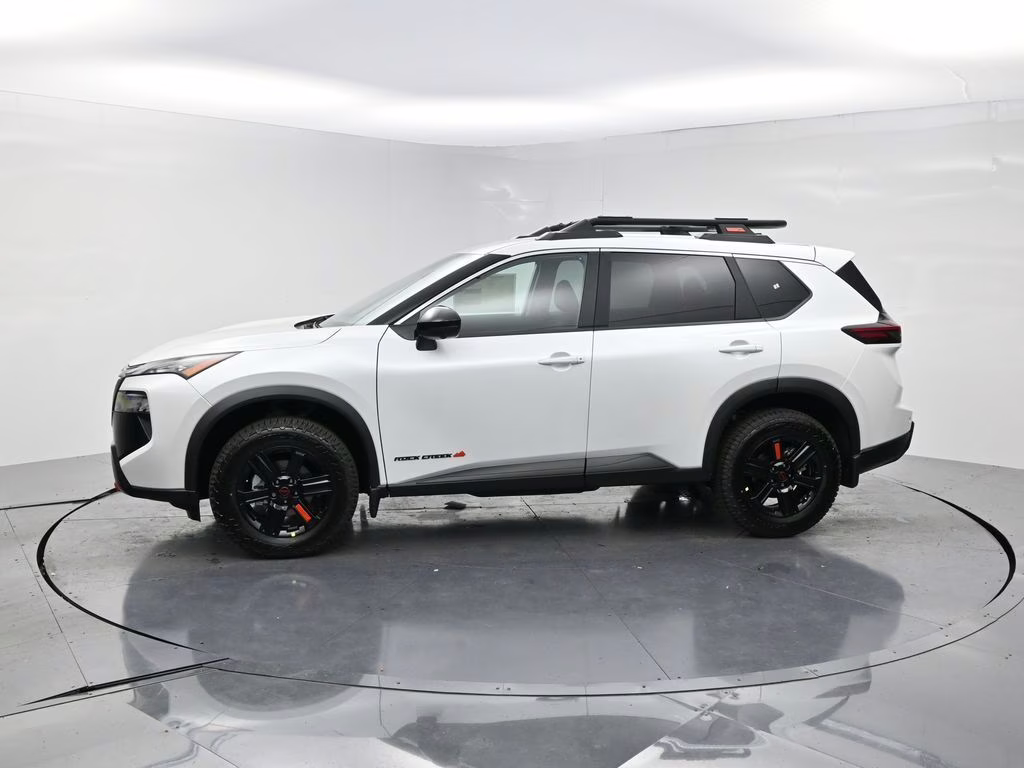 2026 Everest White Pearl Tricoat Nissan Rogue Rock Creek AWD SUV
