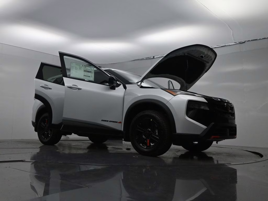 2026 Everest White Pearl Tricoat Nissan Rogue Rock Creek AWD SUV