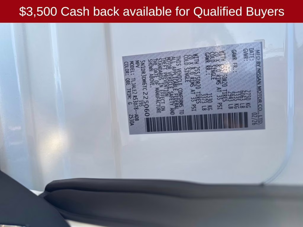 2026 Everest White Pearl Tricoat Nissan Pathfinder Platinum FWD SUV