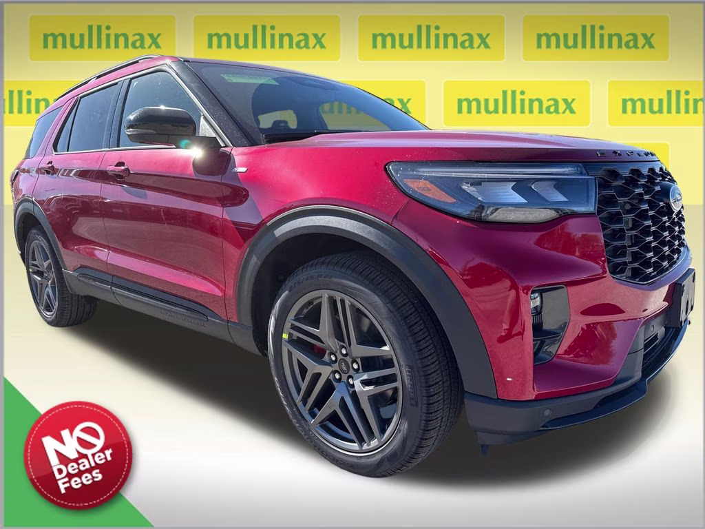 2026 Rapid Red Metallic Tinted Clearcoat Ford Explorer ST-Line RWD SUV