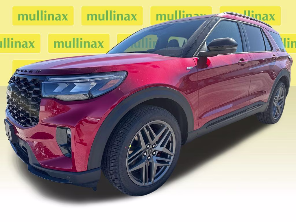 2026 Rapid Red Metallic Tinted Clearcoat Ford Explorer ST-Line RWD SUV