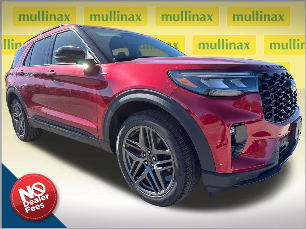 2026 Rapid Red Metallic Tinted Clearcoat Ford Explorer ST-Line RWD SUV