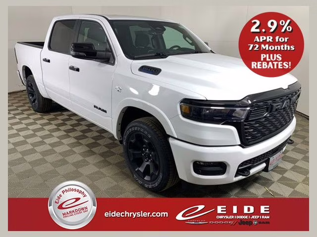 2026 Bright White Clearcoat Ram 1500 Big Horn Night Edition 4X4 Truck