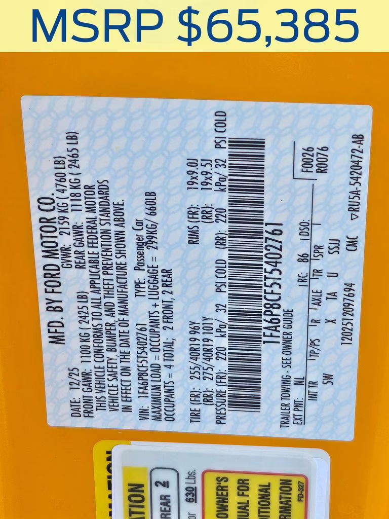 2026 Orange Fury Metallic Tri-Coat Ford Mustang GT Premium RWD Coupe