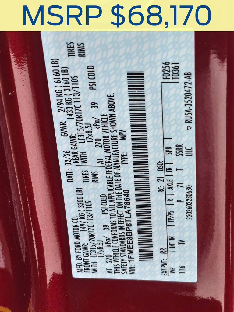 2026 Ruby Red Metallic Tinted Clearcoat Ford Bronco Outer Banks 4X4 SUV