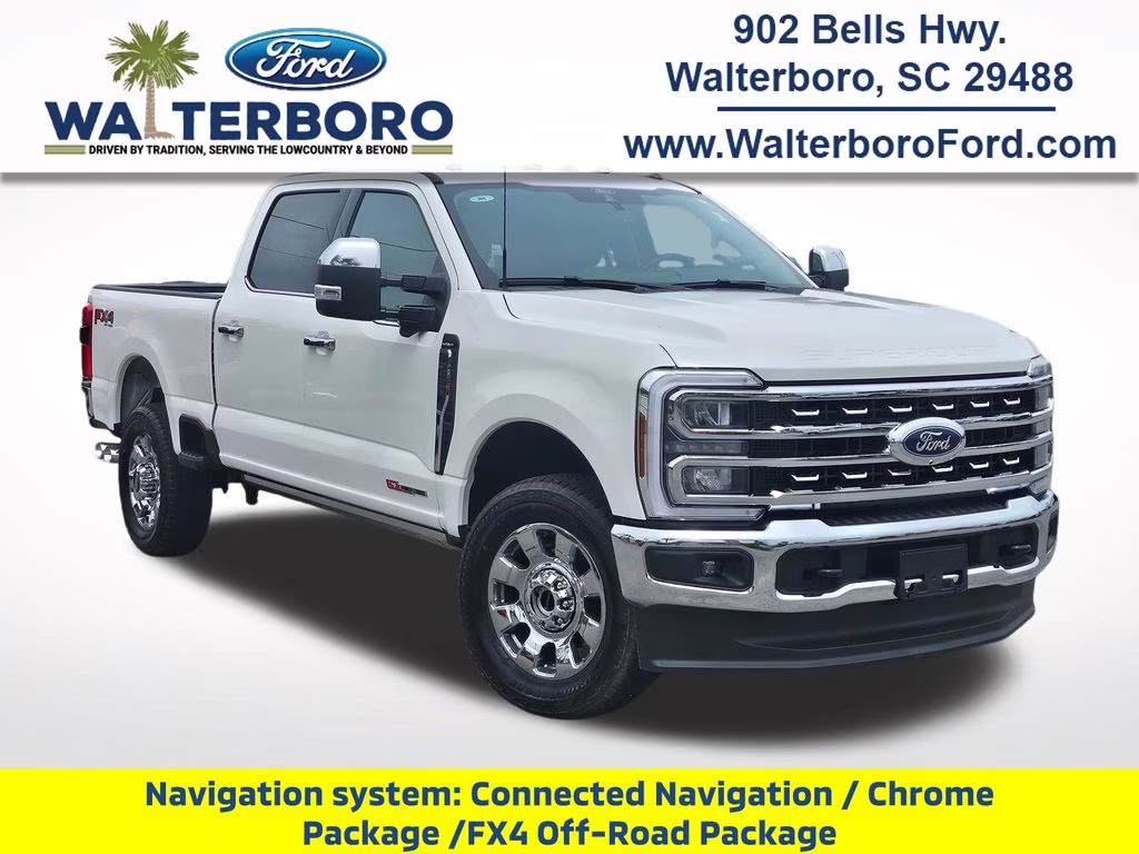 2026 Star White Metallic Tri-Coat Ford Super Duty F-250 SRW Lariat 4X4 Truck