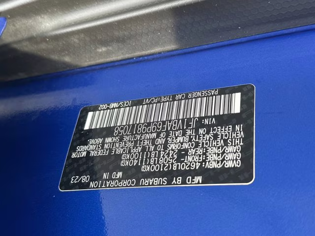 2023 WR Blue Pearl Subaru WRX Premium AWD Sedan