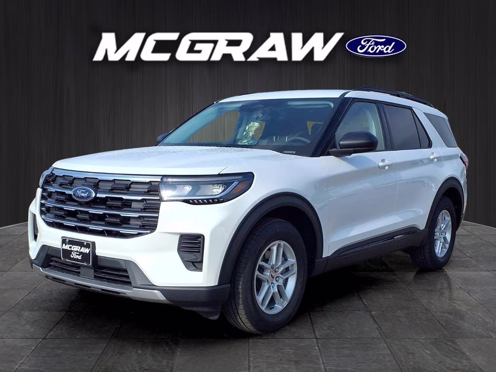 2026 Star White Metallic Tri-Coat Ford Explorer Active w/200A Pkg RWD SUV