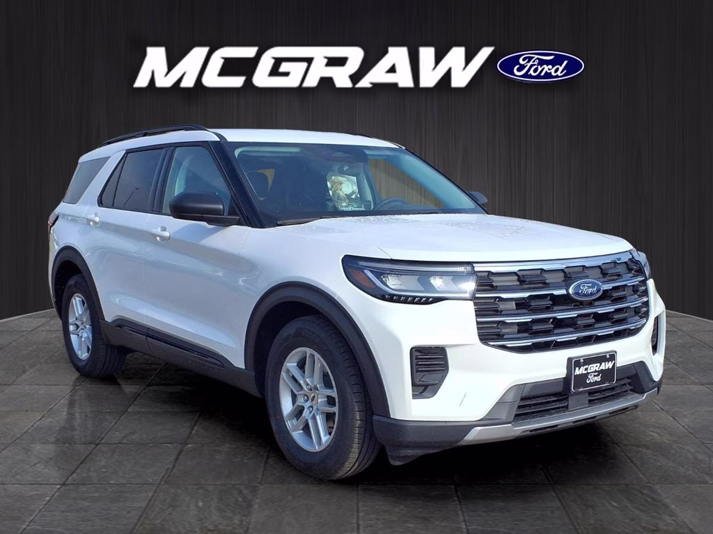 2026 Star White Metallic Tri-Coat Ford Explorer Active w/200A Pkg RWD SUV
