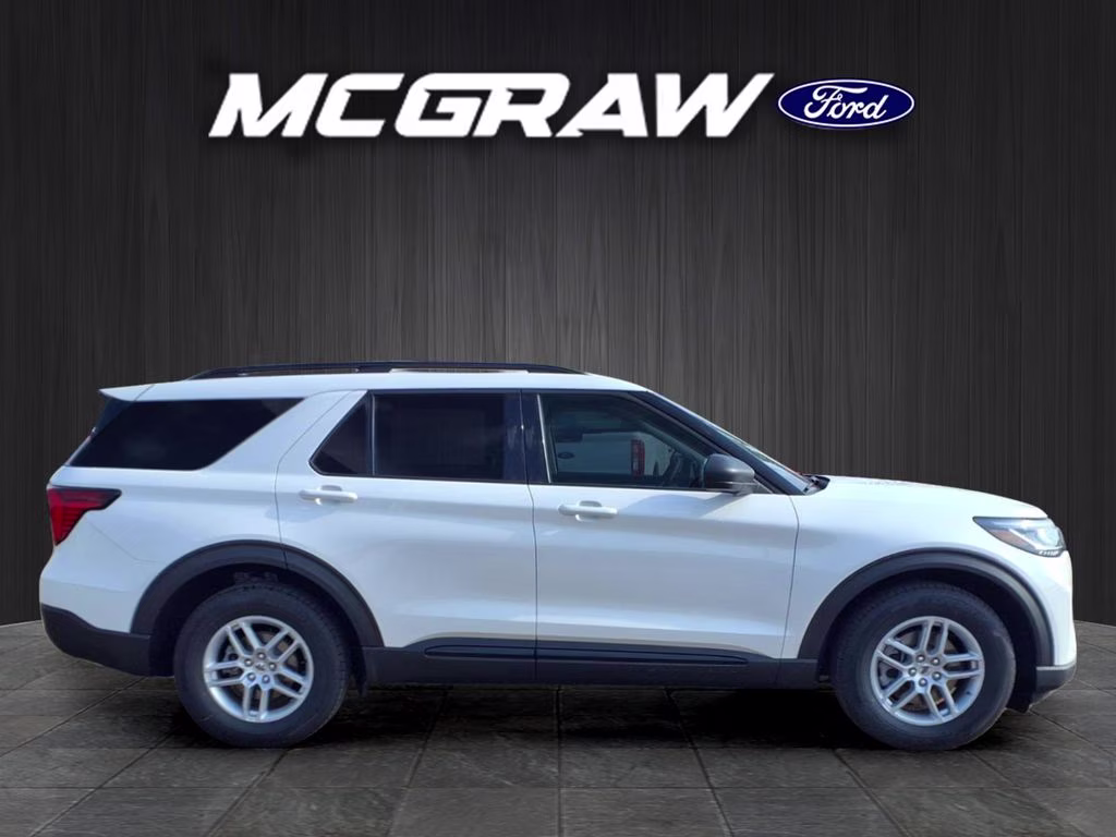 2026 Star White Metallic Tri-Coat Ford Explorer Active w/200A Pkg RWD SUV