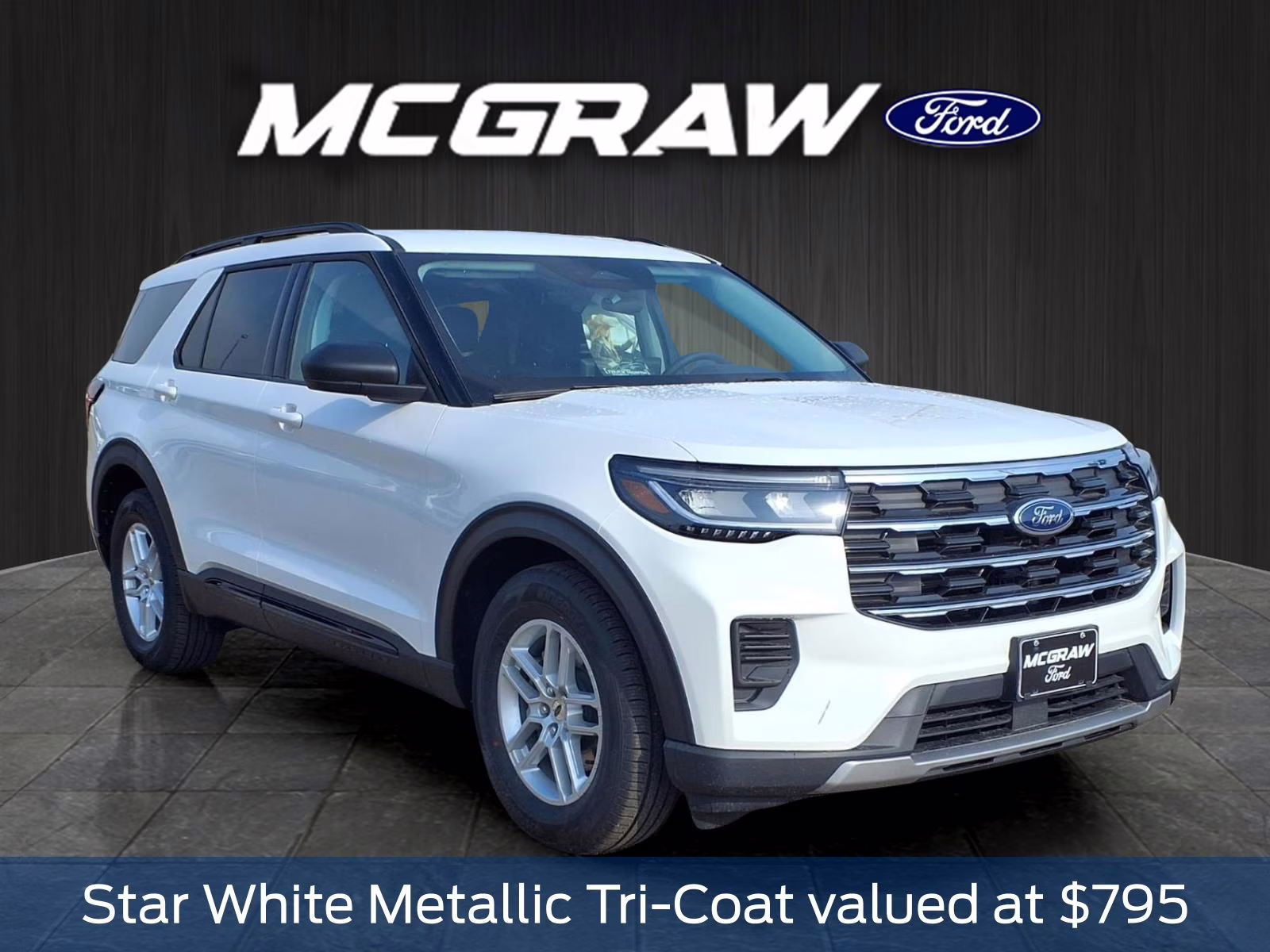 2026 White Metallic Ford Explorer Active RWD SUV
