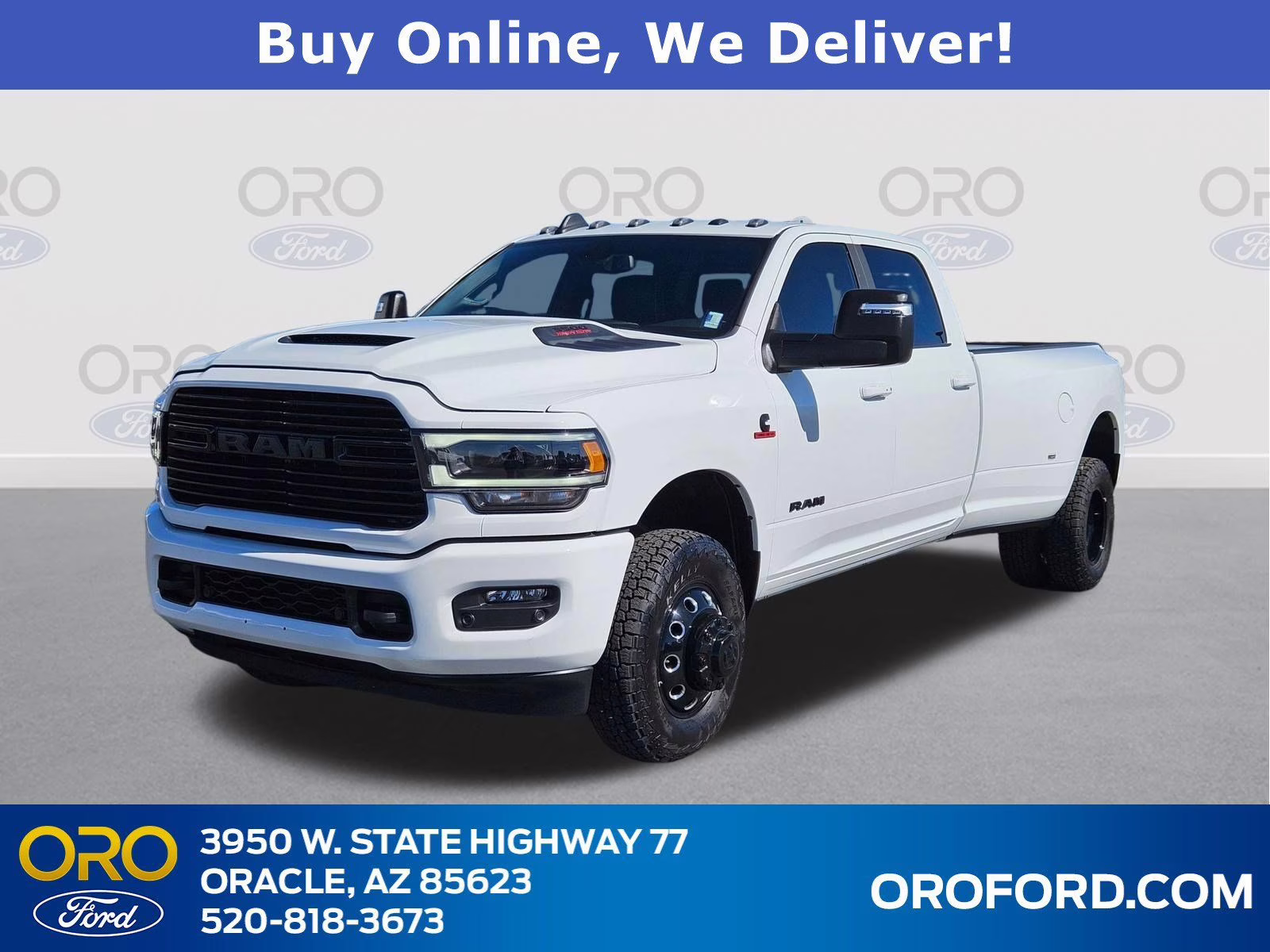 2024 Bright White Clearcoat Ram 3500 Laramie 4X4 Truck