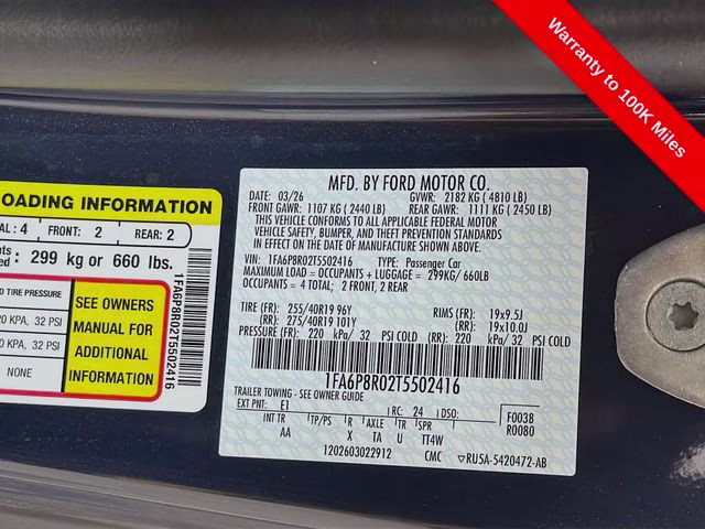 2026 Blue Ford Mustang Dark Horse RWD Coupe