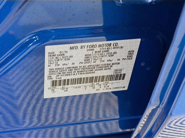 2026 Velocity Blue Ford Maverick Lobo Standard AWD Truck