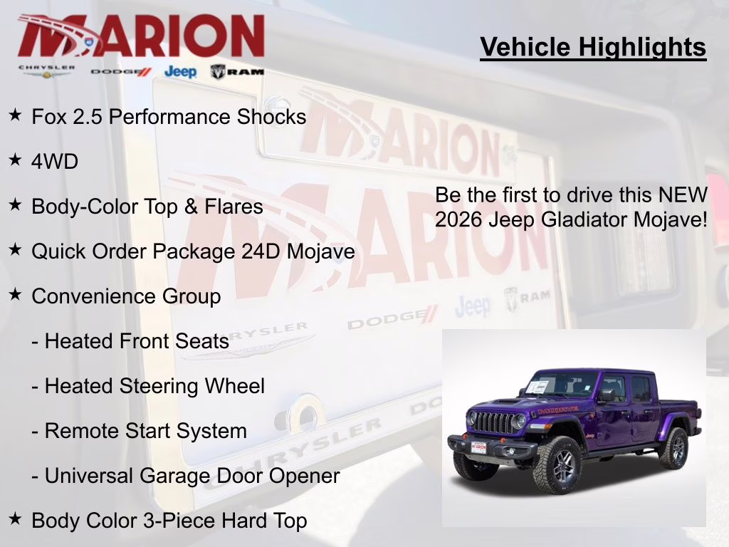 2026 Reign Jeep Gladiator Mojave 4X4 Truck