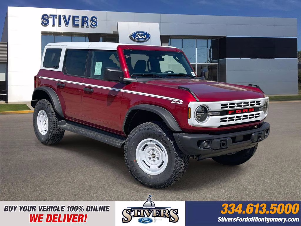 2026 Ruby Red Metallic Tinted Clearcoat Ford Bronco Heritage Edition 4X4 SUV