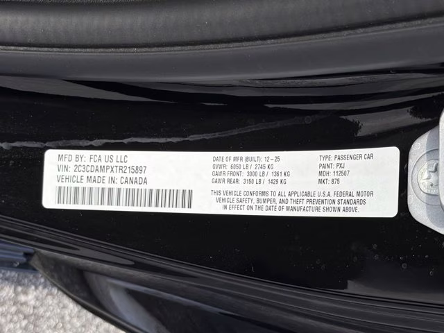 2026 Diamond Black Crystal Pearlcoat Dodge Charger Scat Pack AWD Coupe