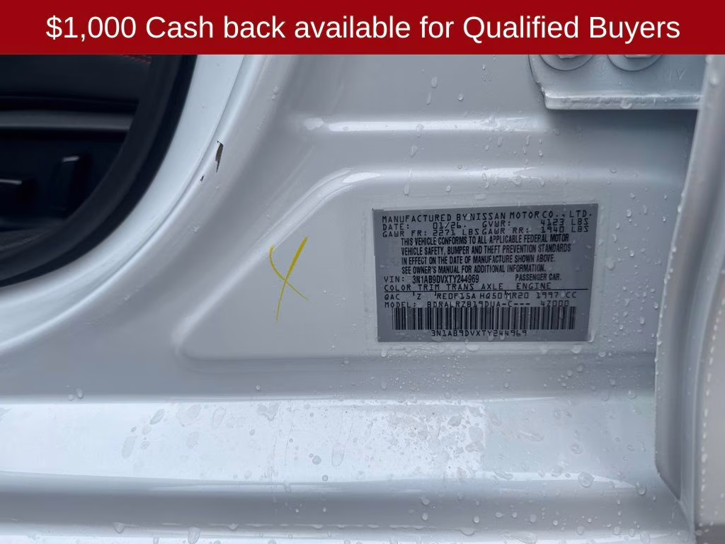 2026 Aspen White Tricoat Nissan Sentra SR FWD Sedan