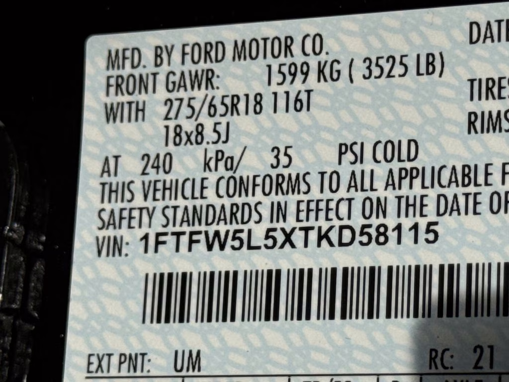 2026 Black Metallic Ford F-150 Lariat 4X4 Truck