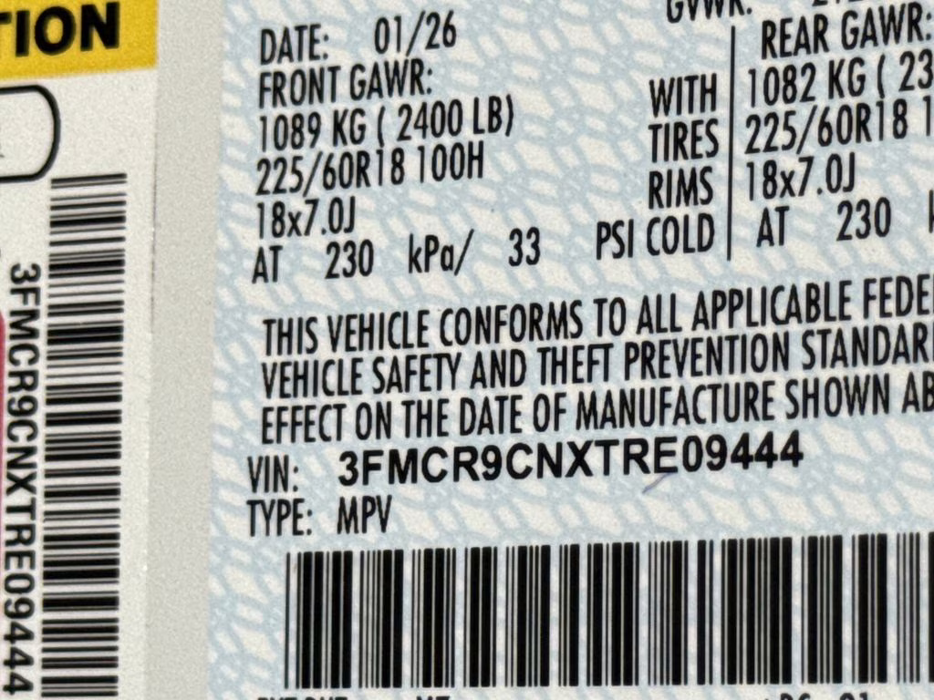 2026 Oxford White Ford Bronco Sport Outer Banks 4X4 SUV