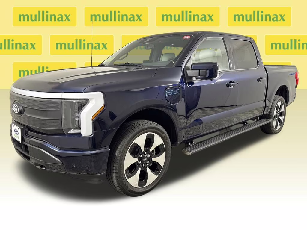 2025 Antimatter Blue Metallic Ford F-150 Lightning Platinum AWD Truck