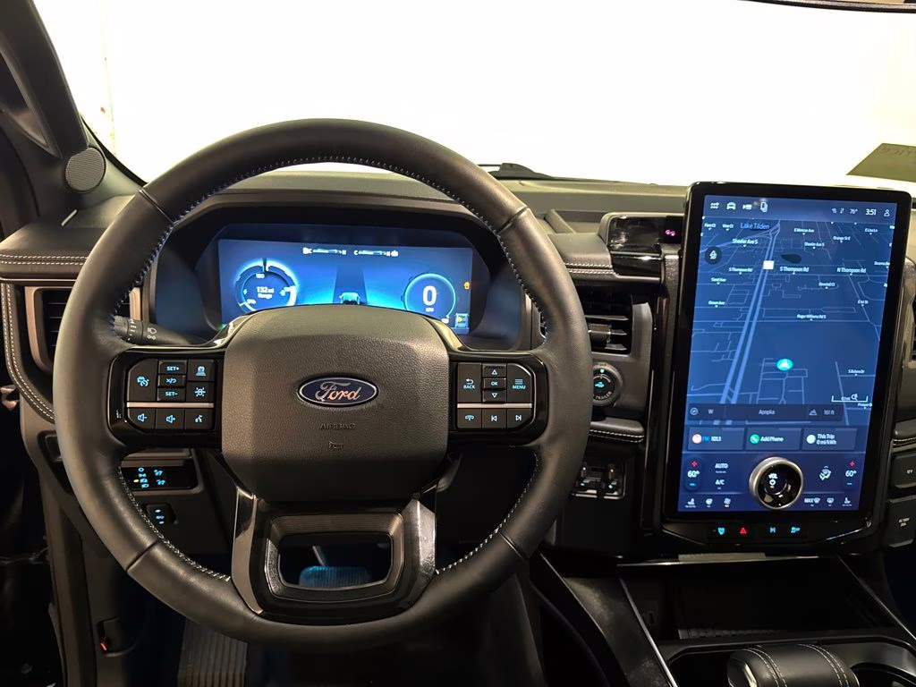 2025 Antimatter Blue Metallic Ford F-150 Lightning Platinum AWD Truck