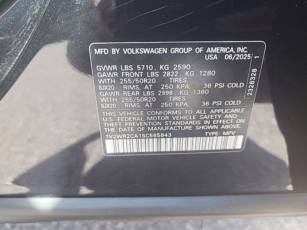2025 Black Volkswagen Atlas 2.0T SE w/Technology FWD SUV