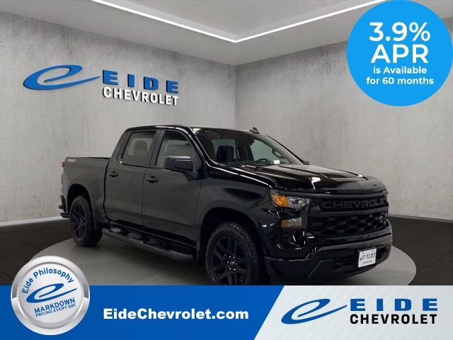2026 Black Chevrolet Silverado 1500 Custom 4X4 Truck