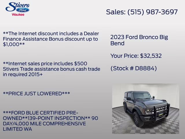 2023 Carbonized Gray Metallic Ford Bronco Big Bend 4X4 SUV